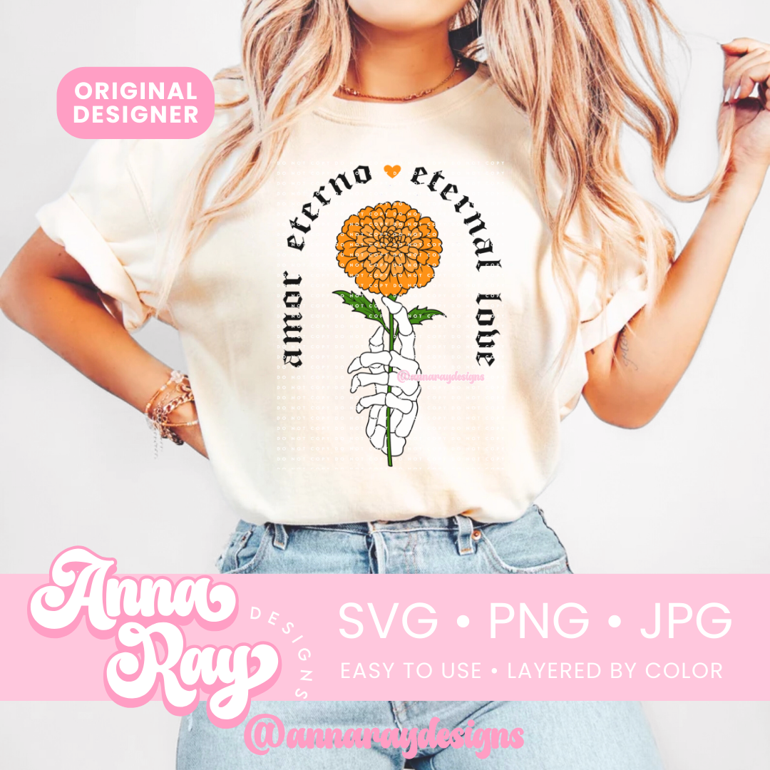 Amor Eterno Marigold SVG PNG JPG