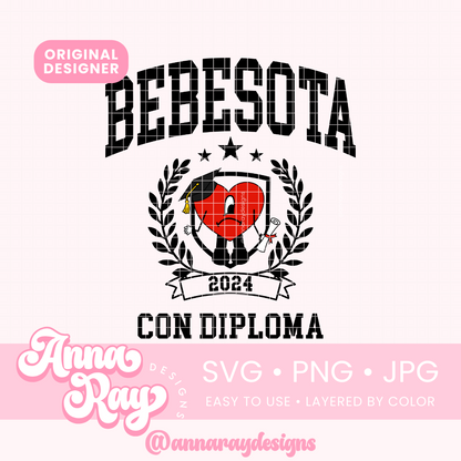Bebesota Con Diploma 2024 SVG PNG JPG