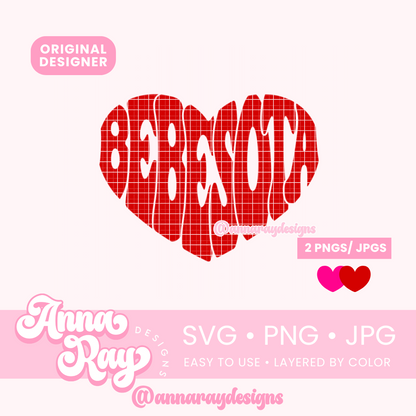 Retro Bebesota Hearts SVG PNG JPG