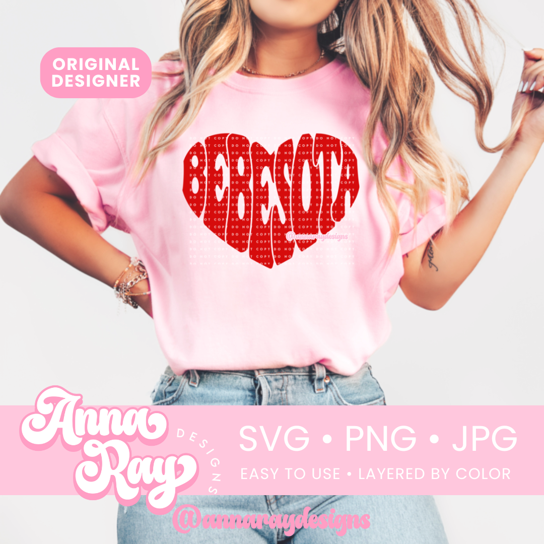 Retro Bebesota Hearts SVG PNG JPG