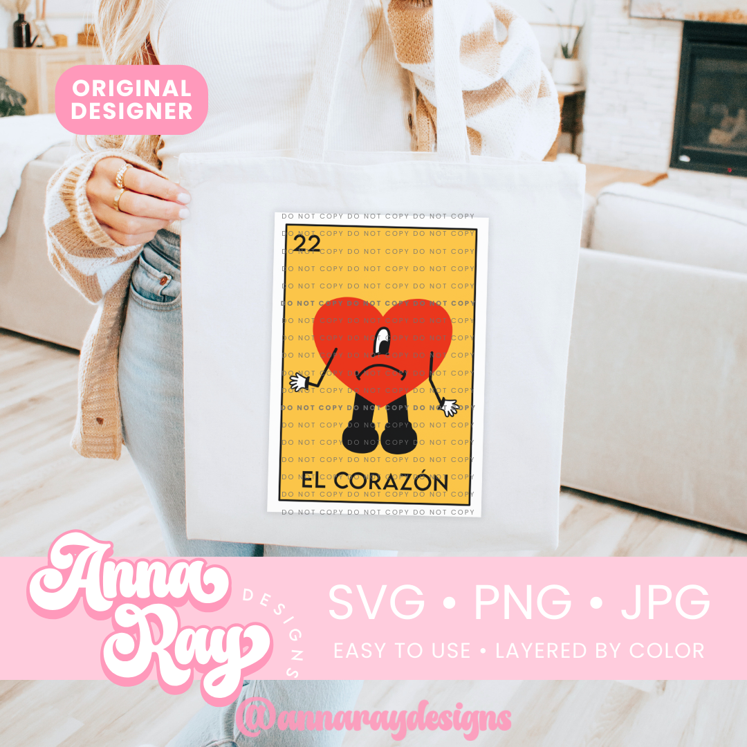 El Corazón Loteria Card SVG PNG JPG