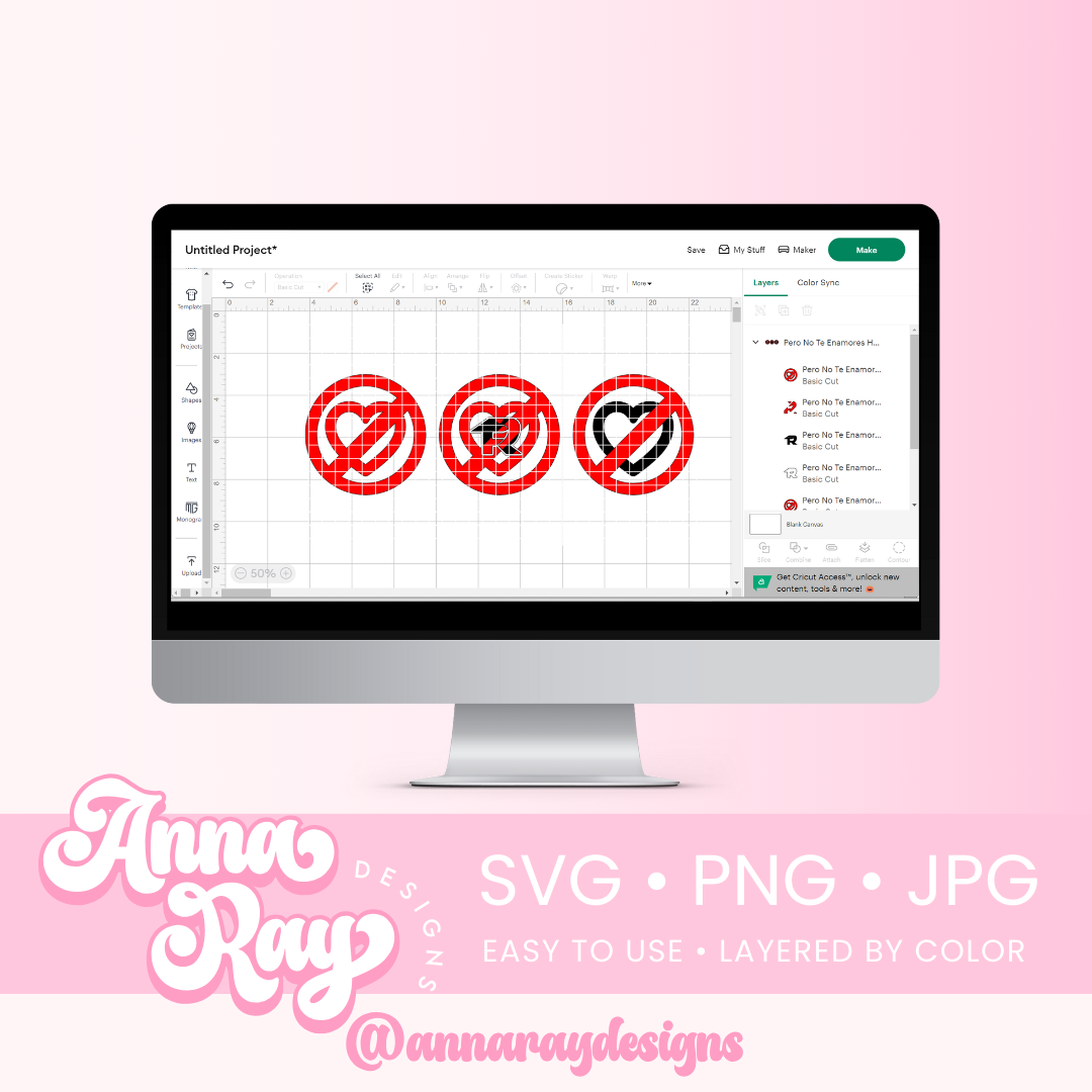 Pero No Te Enamores Hearts SVG PNG JPG