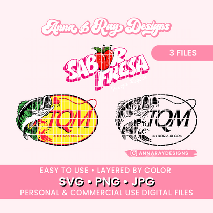 Fuerza Regida TQM & Sabor Fresa Bundle SVG PNG JPG