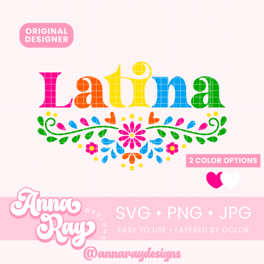Floral Latina SVG PNG JPG