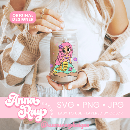 Pink Hair Sirenita SVG PNG JPG