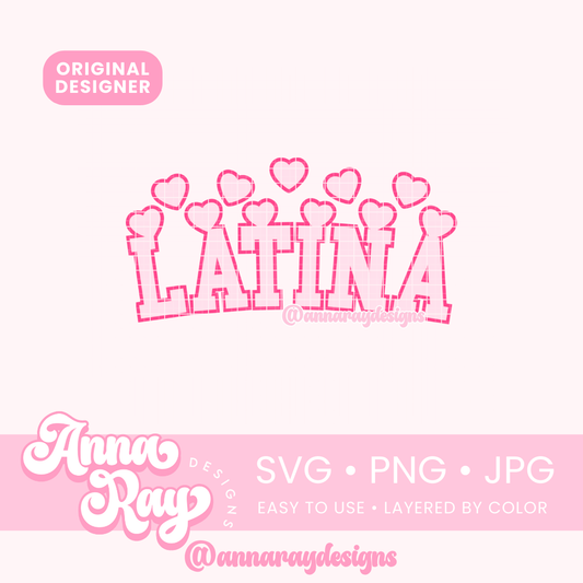 Latina VD Hearts SVG PNG JPG