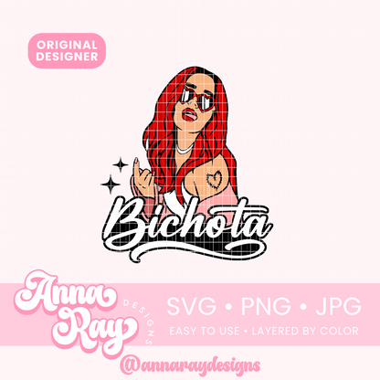 Red Hair Bichota SVG PNG JPG