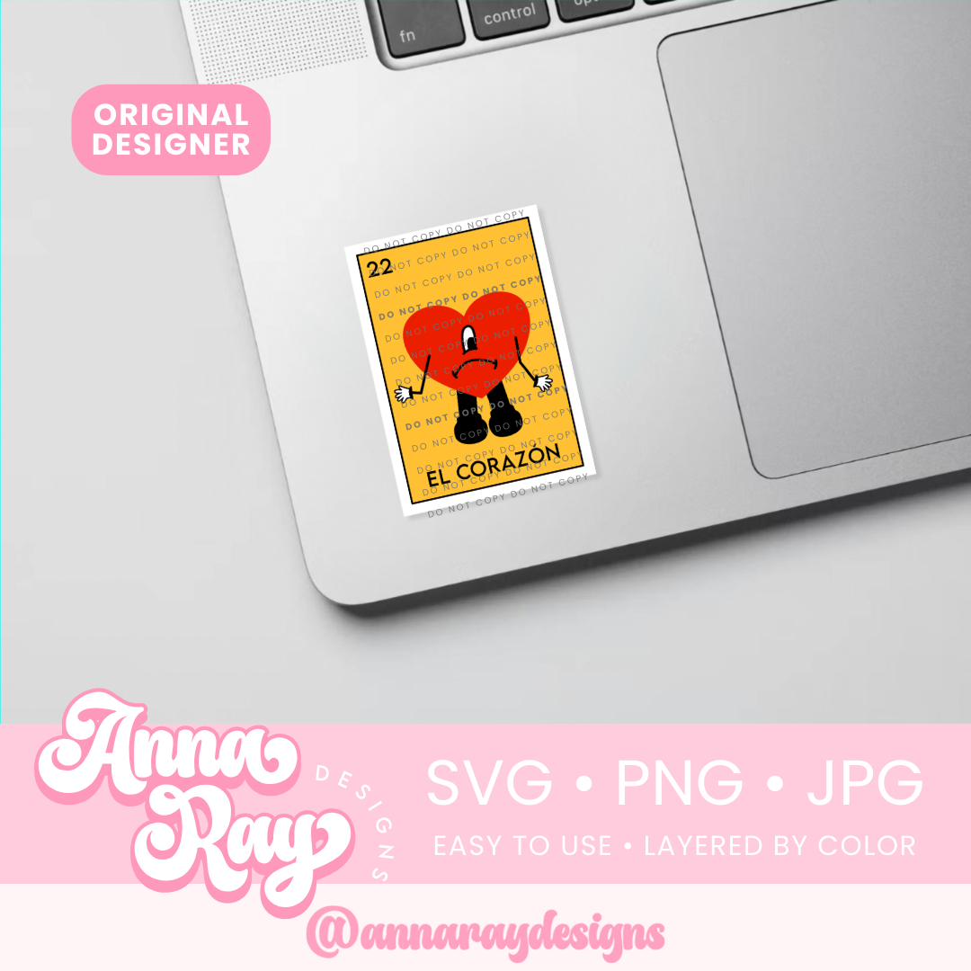 El Corazón Loteria Card SVG PNG JPG