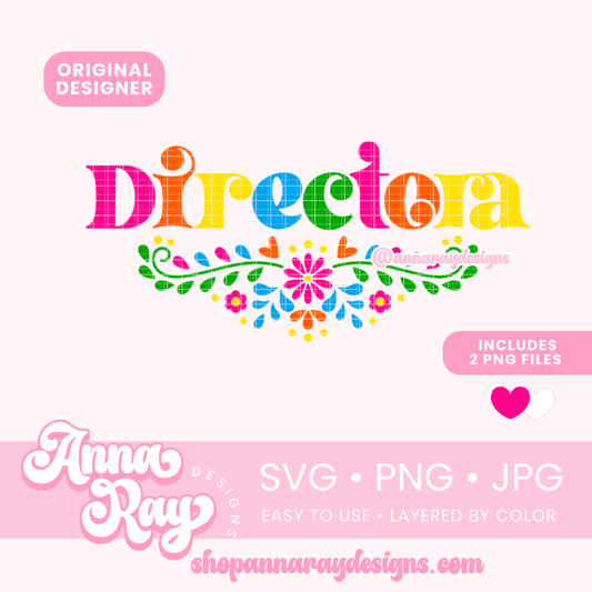 Floral Directora SVG PNG JPG