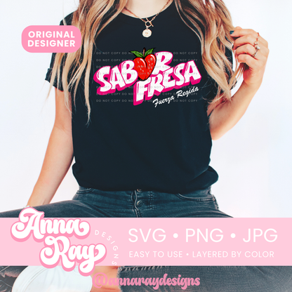 Fuerza Regida Sabor Fresa SVG PNG JPG