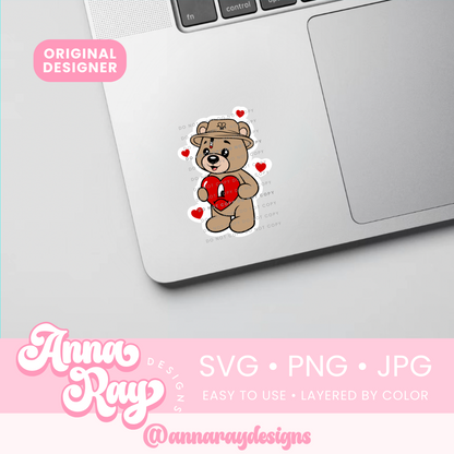 Bad Bunny Is My Valentine Teddy SVG PNG JPG