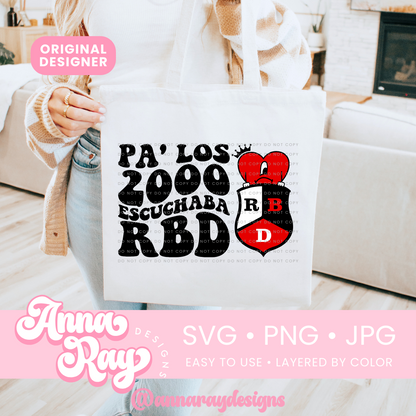 Retro, Pa' Los 2000 Escuchaba RBD, Corazoncito SVG PNG JPG