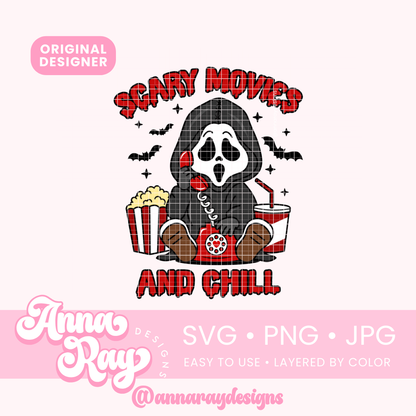 Scary Movies and Chill SVG PNG JPG