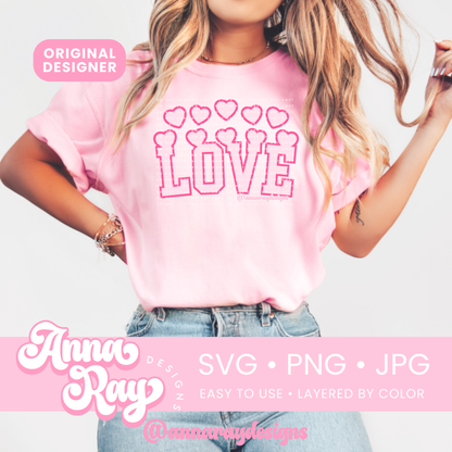 Love VD Hearts SVG PNG JPG