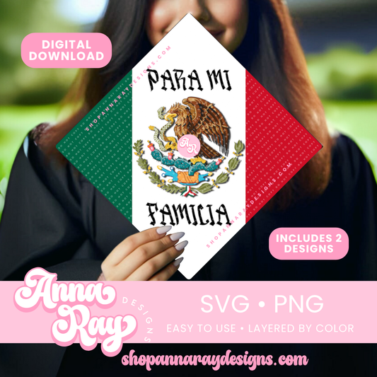 GC Mexican Flag Para Mi Familia SVG PNG
