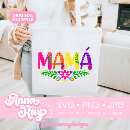 Colorful Floral Mama SVG PNG JPG