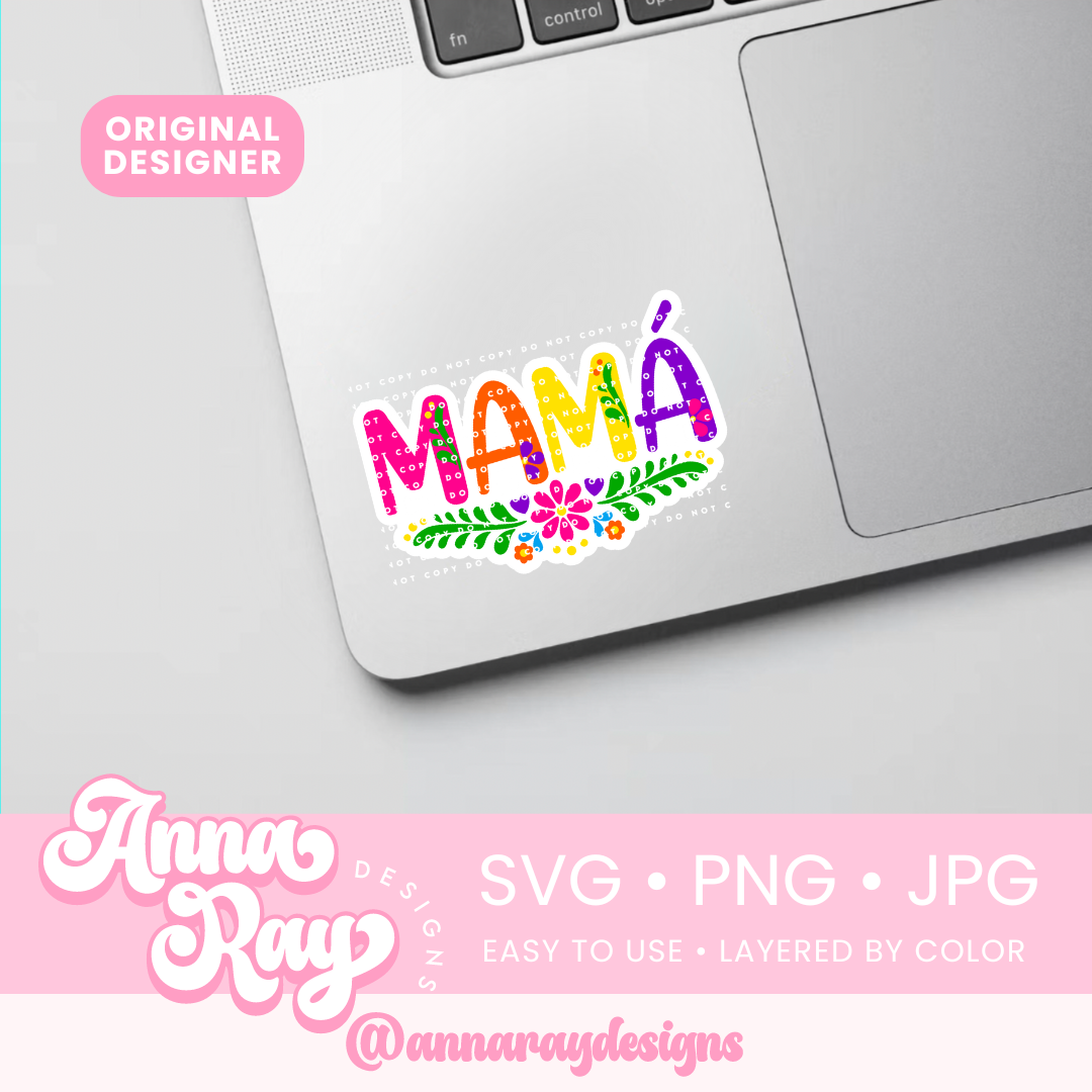 Colorful Floral Mama SVG PNG JPG