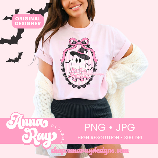 Pink Coquette Talavera Ghost PNG JPG Digital Download