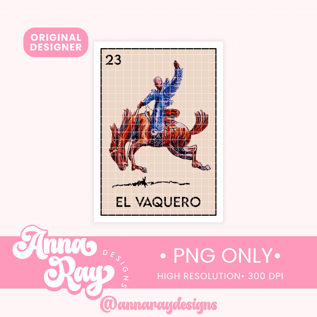 El Vaquero Loteria Card PNG