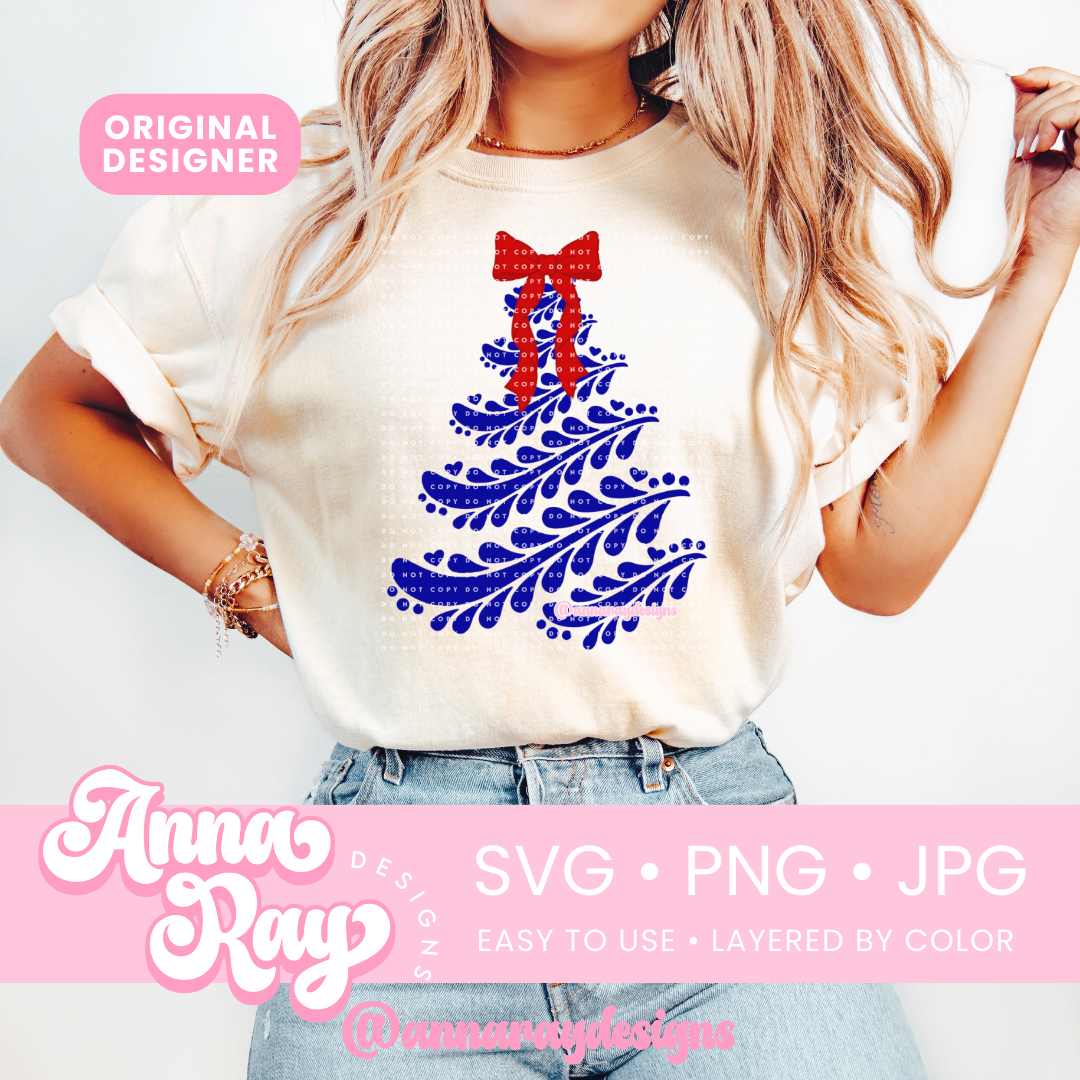 Talavera Christmas Tree SVG PNG JPG