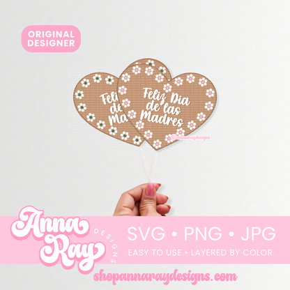 Dia De las Madres Corazon de Barro SVG PNG JPG