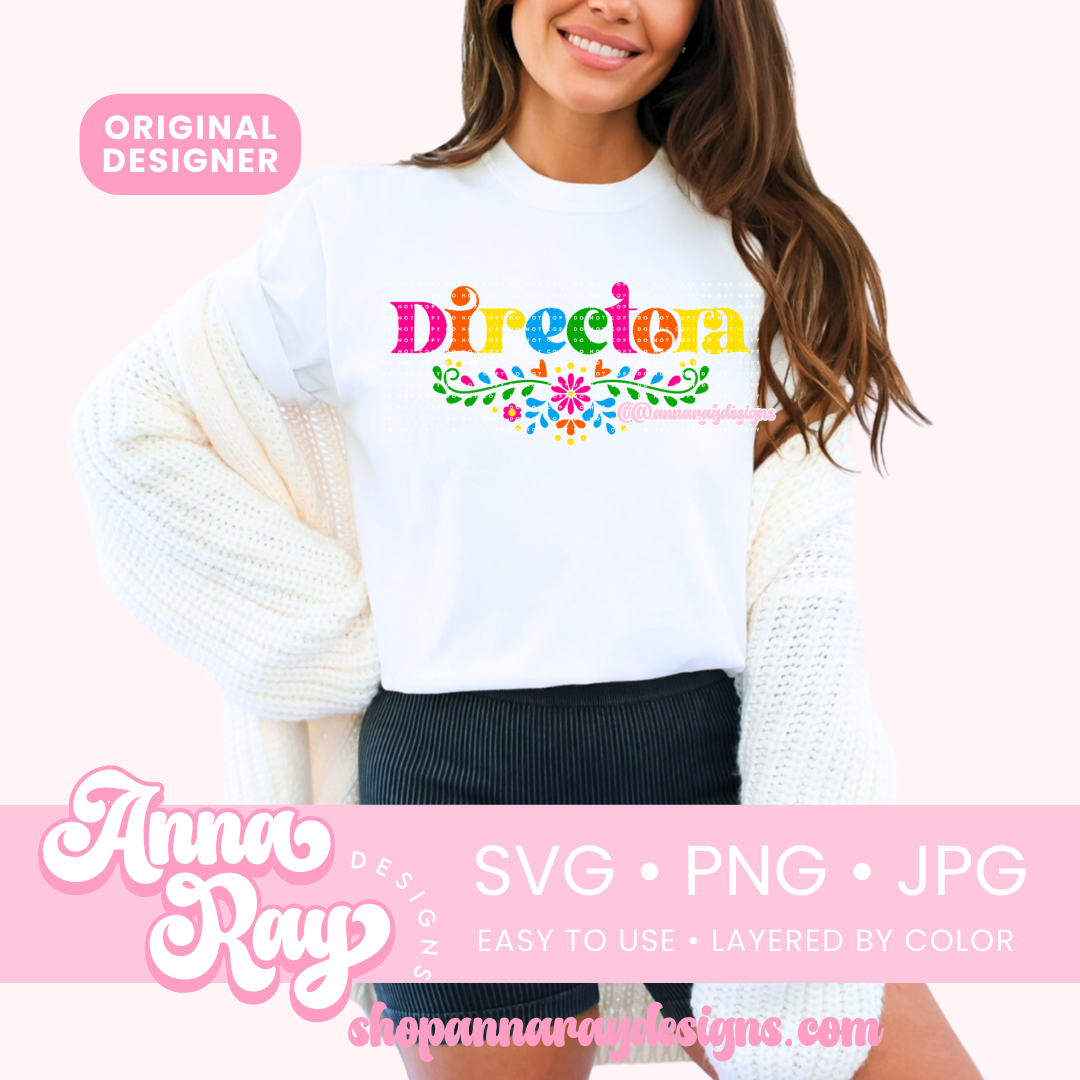 Floral Directora SVG PNG JPG