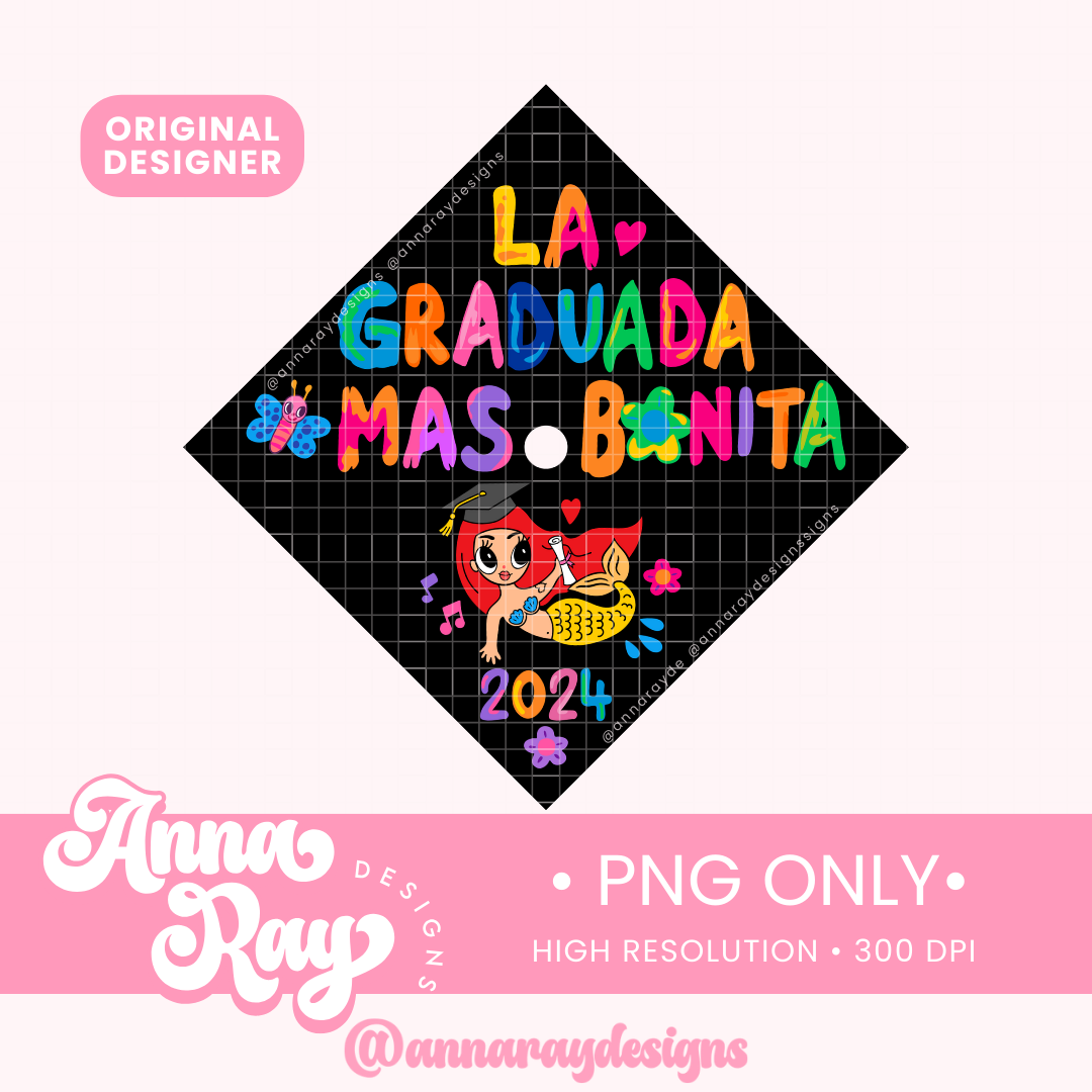 Grad Cap Topper La Graduada Mas Bonita2 2024