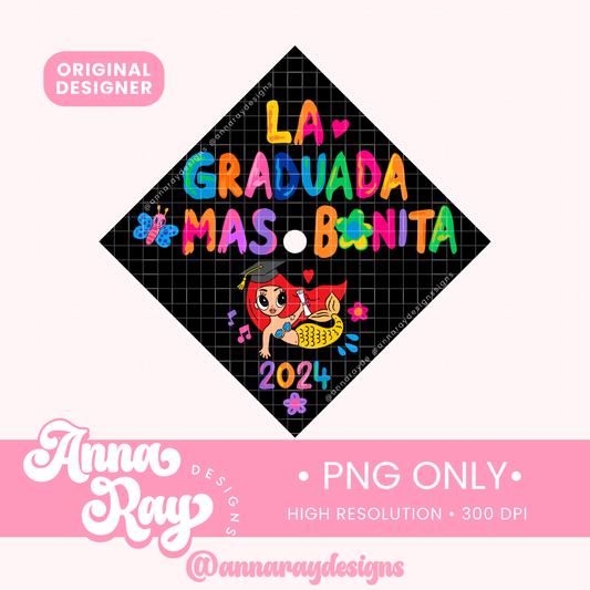 Grad Cap Topper La Graduada Mas Bonita2 2024