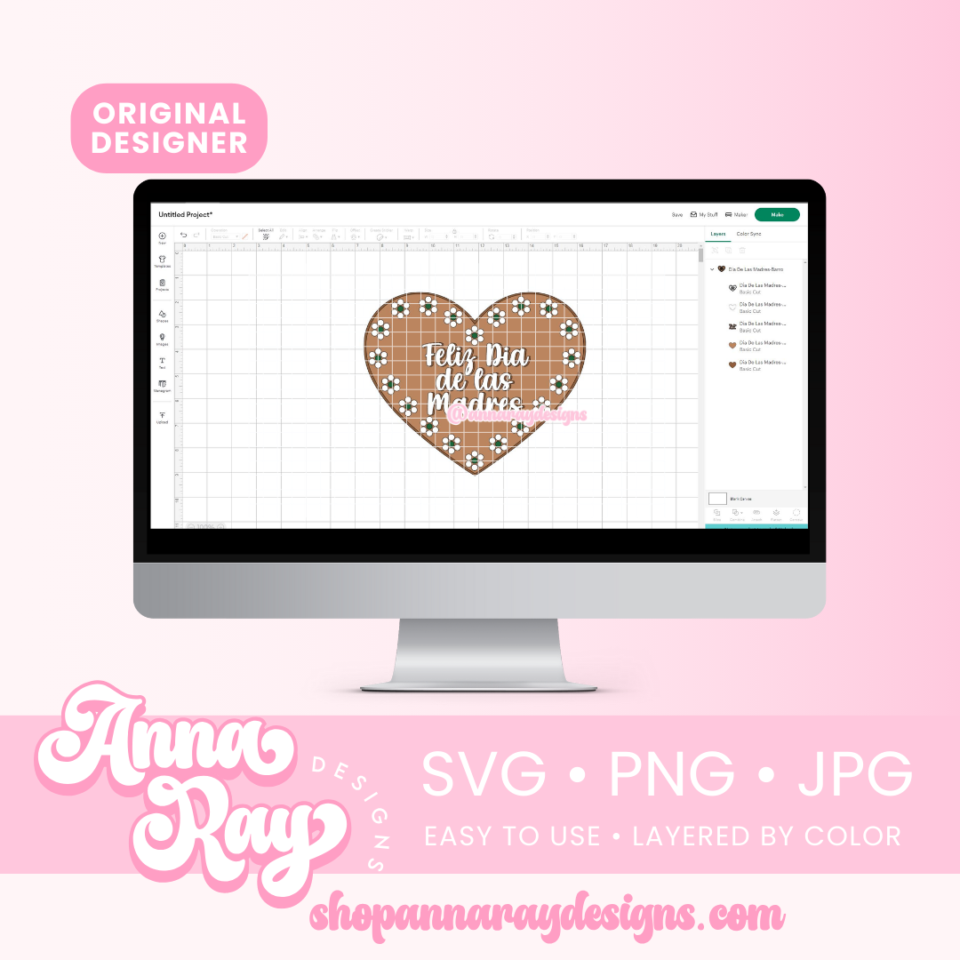 Dia De las Madres Corazon de Barro SVG PNG JPG