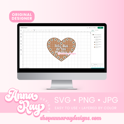 Dia De las Madres Corazon de Barro SVG PNG JPG
