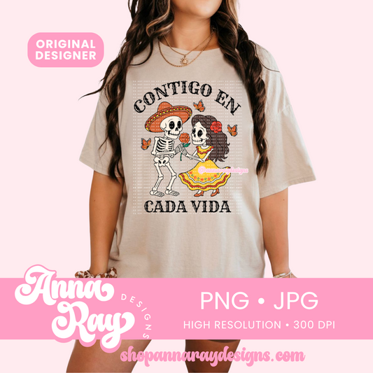 Contigo En Cada Vida PNG JPG Digital Download