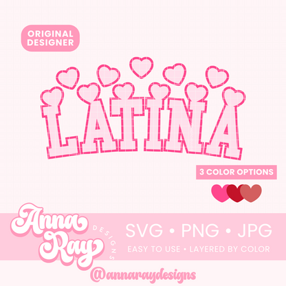 Latina VD Hearts SVG PNG JPG