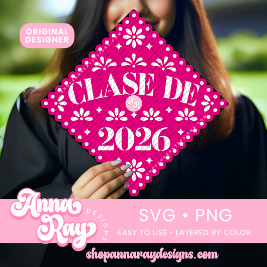 GC Clase de 2026 Papel Picado SVG PNG