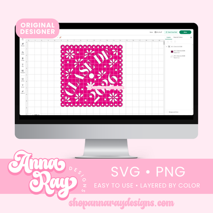 GC Clase de 2026 Papel Picado SVG PNG