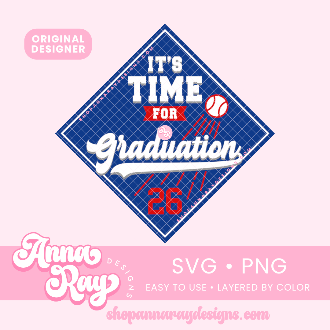 GC It's Time For Graduation 26 (blue) SVG PNG