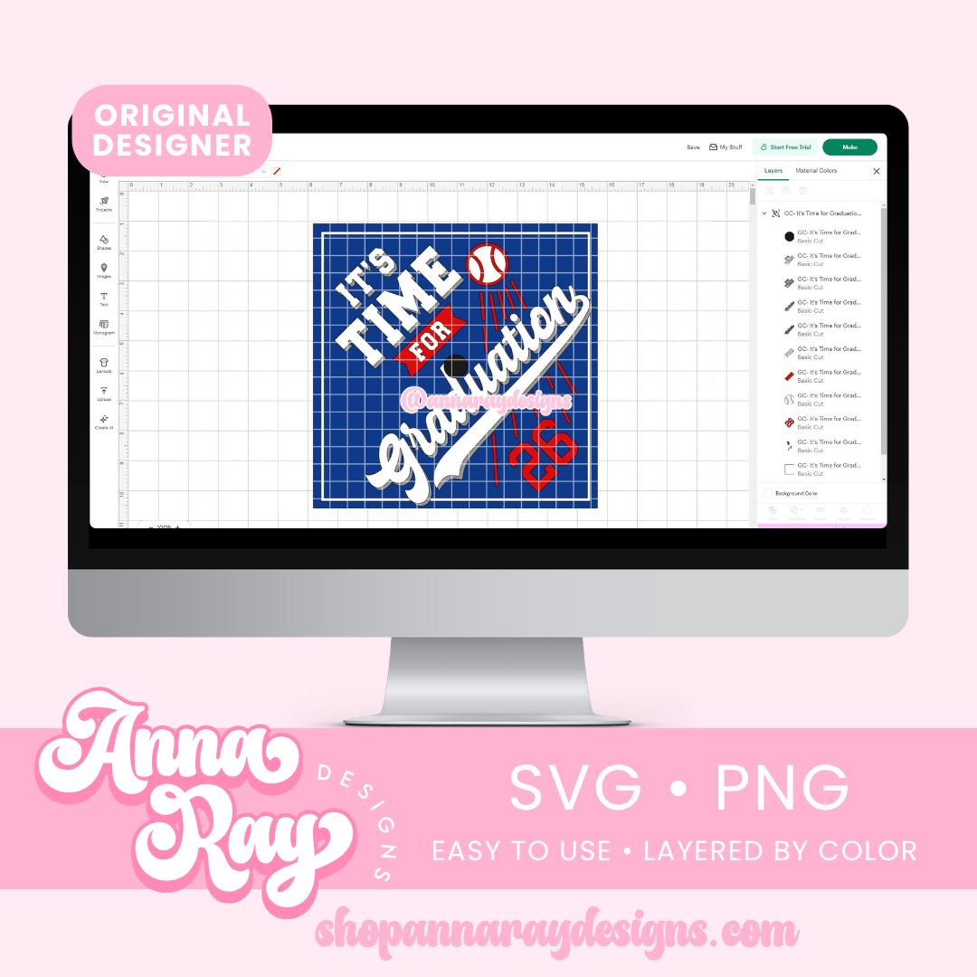 GC It's Time For Graduation 26 (blue) SVG PNG