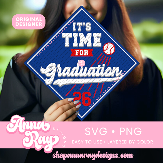 GC It's Time For Graduation 26 (blue) SVG PNG