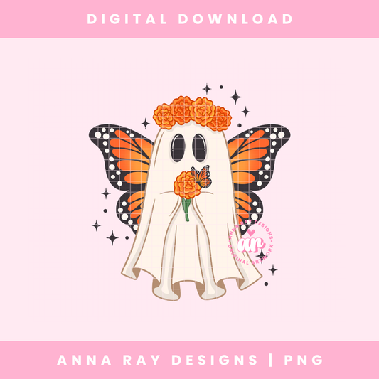 Monarch Butterfly Ghost PNG