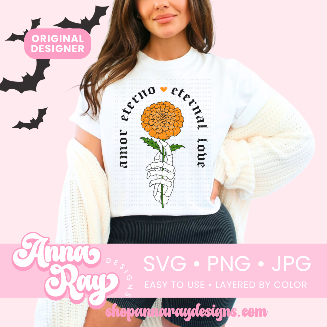 Amor Eterno Marigold SVG PNG JPG – Anna Ray Designs