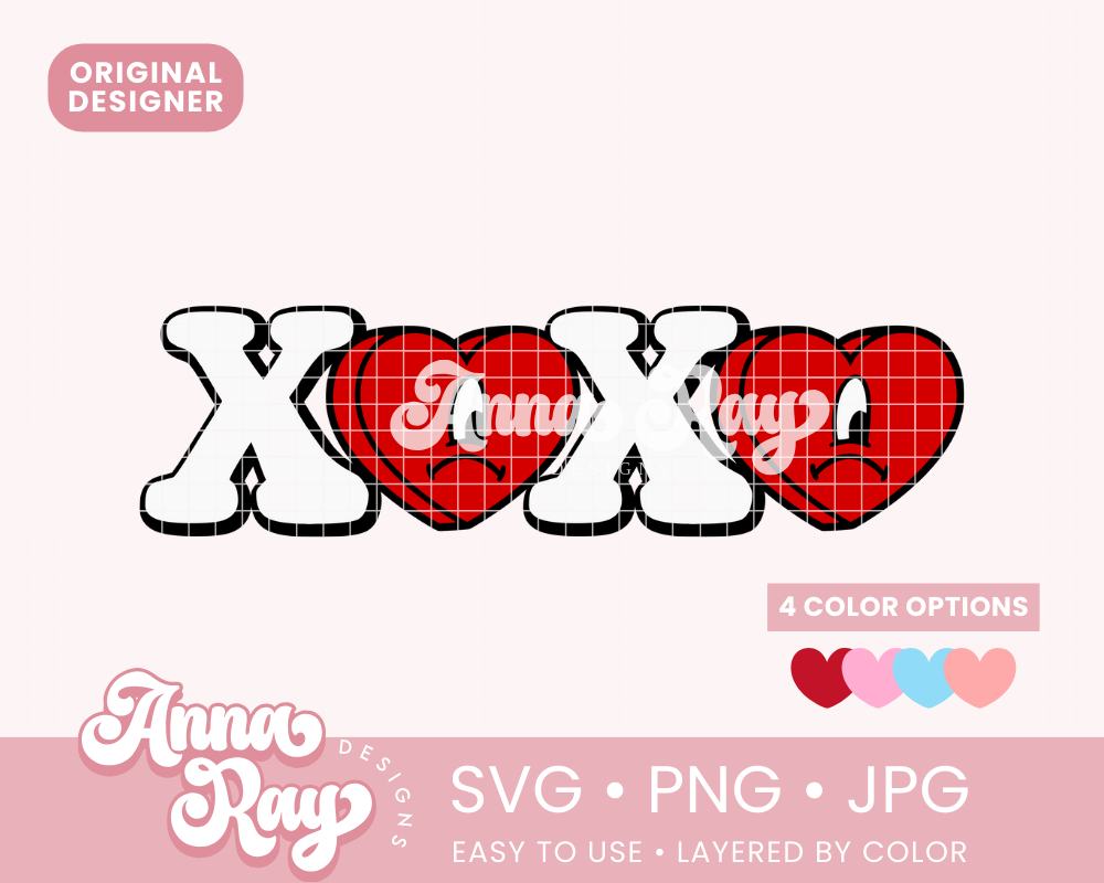 XOXO Benito Candy Hearts SVG PNG JPG